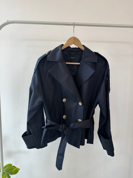 Trench corto blu