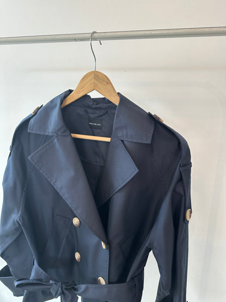 Trench corto blu