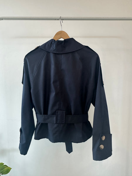 Trench corto blu
