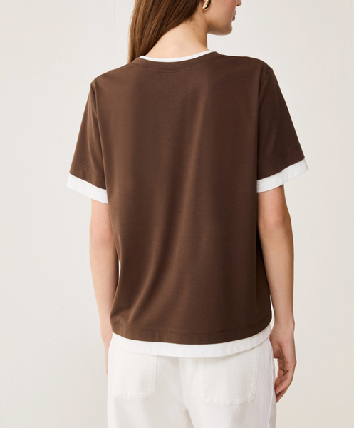 T-shirt boxy cioccolato
