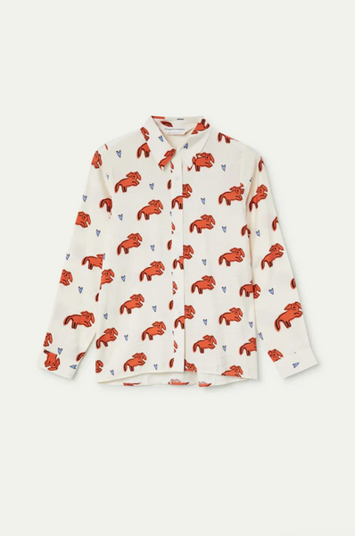 Camicia in viscosa cani