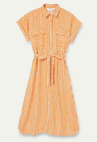 Abito a righe arancio