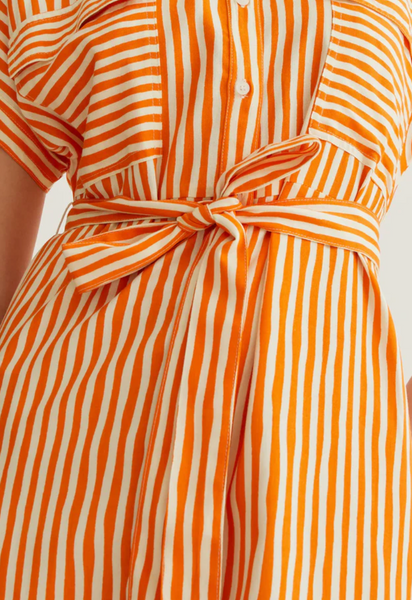 Abito a righe arancio