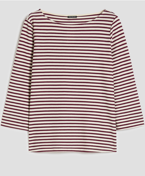 Maglia Pique righe burgundy