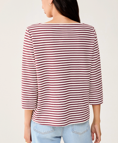 Maglia Pique righe burgundy