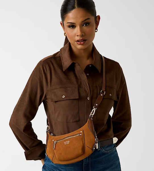 Borsa tracolla pelle cognac