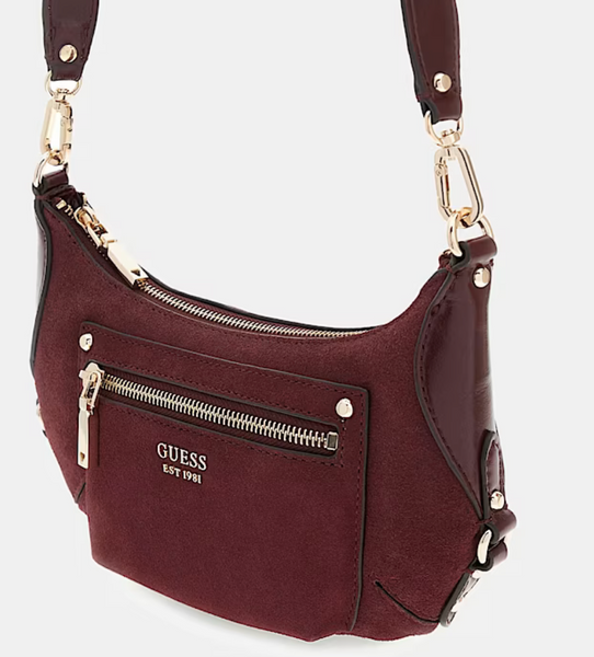 Borsa tracolla pelle burgundy