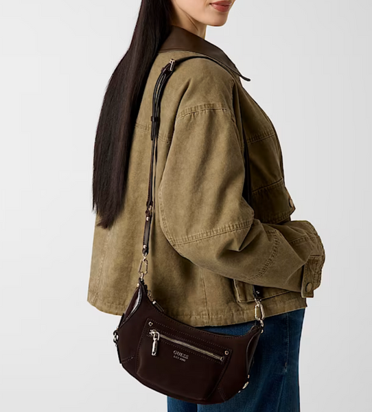 Borsa tracolla pelle cioccolato