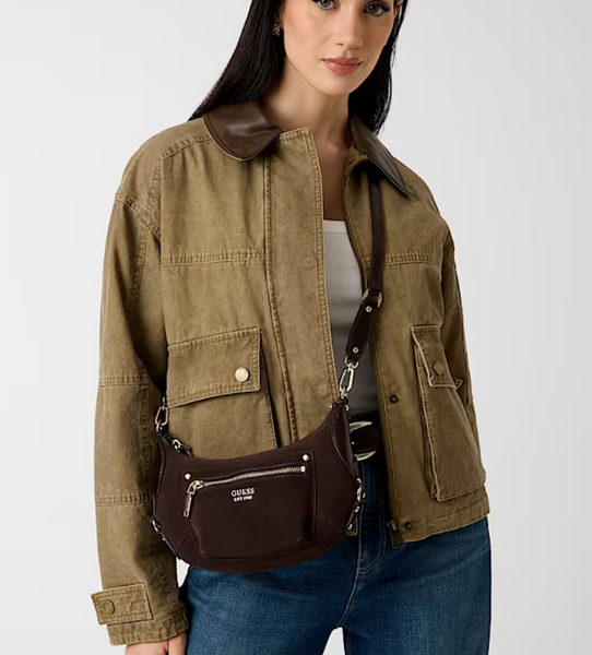Borsa tracolla pelle cioccolato