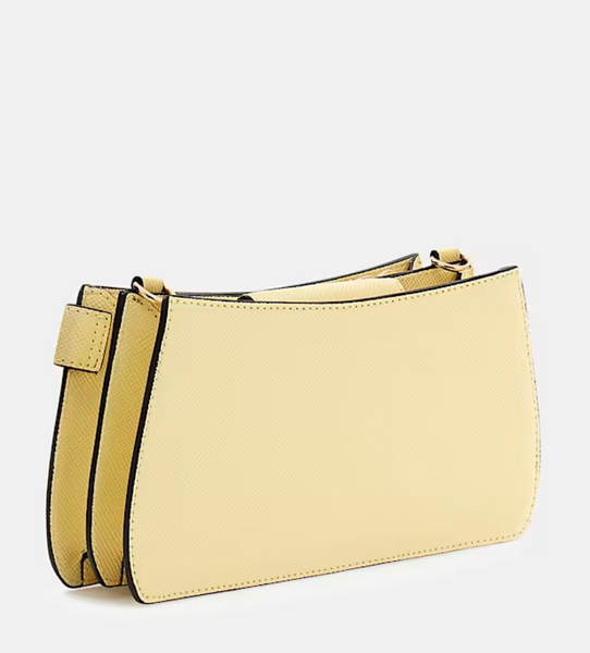 Borsa tracolla in saffiano gialla