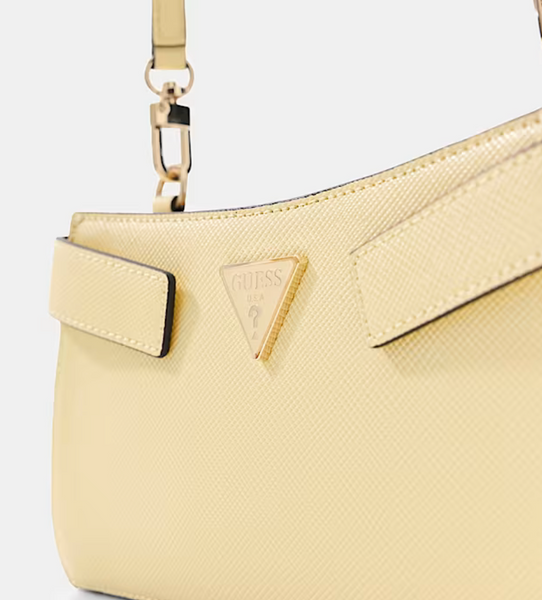 Borsa tracolla in saffiano gialla