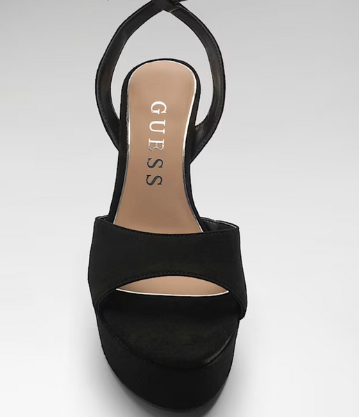 Sandalo platform suede nero