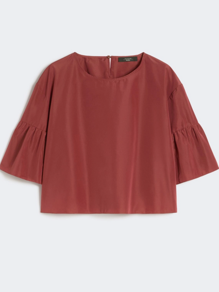 Top taffetà marsala