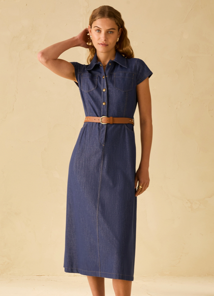 Abito effetto denim