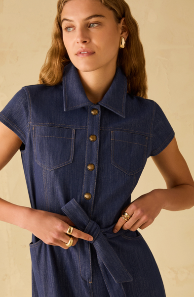 Abito effetto denim
