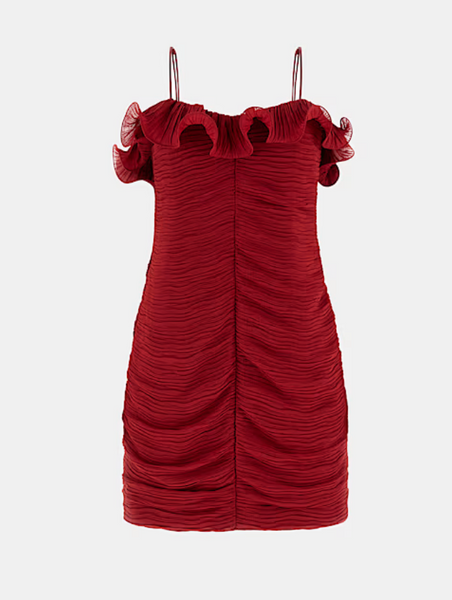 Abito chiffon rosso