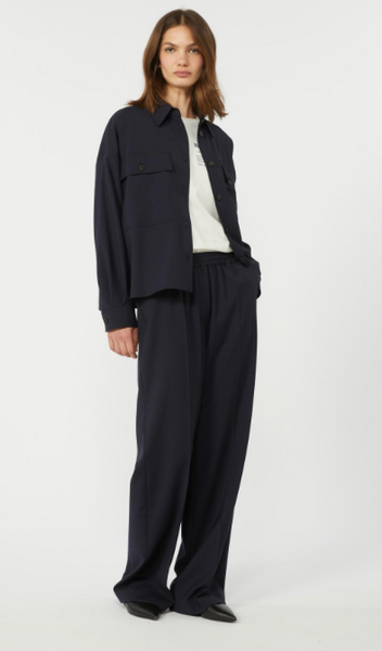 Pantalone Fresco lana blu navy