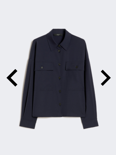 Camicia Fresco lana blu navy