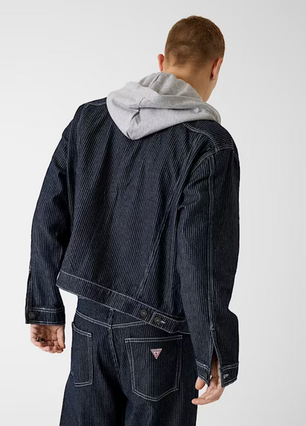 Denim jacket con cappuccio