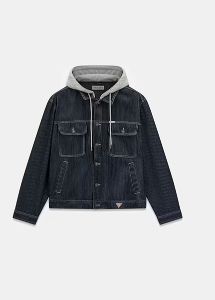 Denim jacket con cappuccio