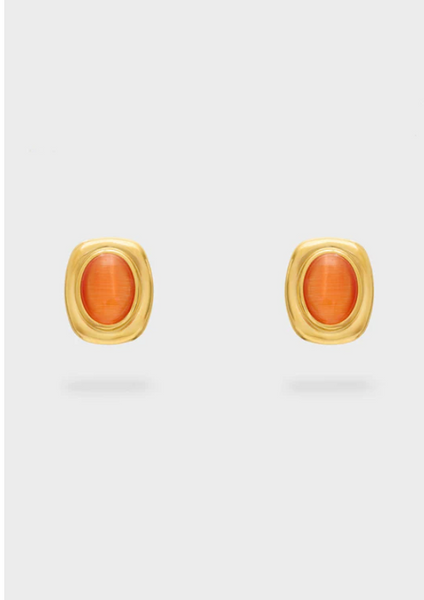 Orecchini clip vintage - arancio