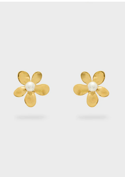 Orecchini fiore con perla