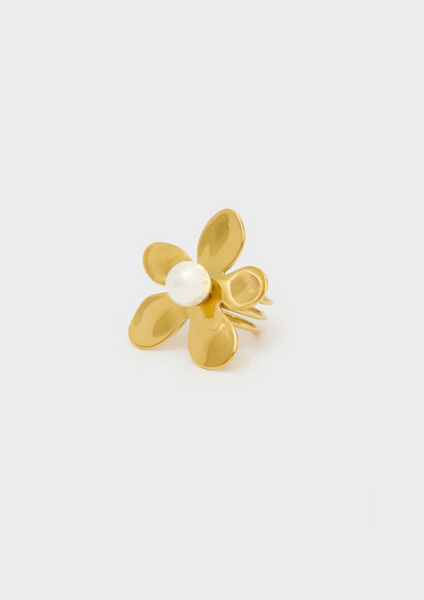 Anello  fiore con perla