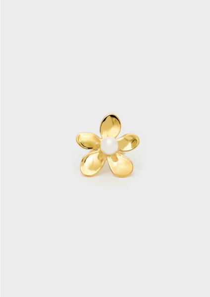 Anello  fiore con perla