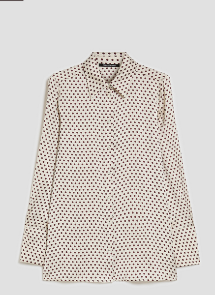 Camicia pois burgundy