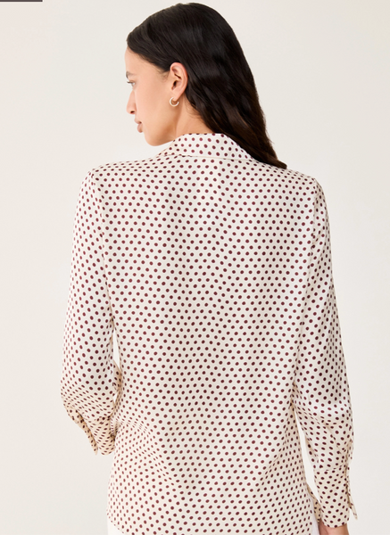 Camicia pois burgundy