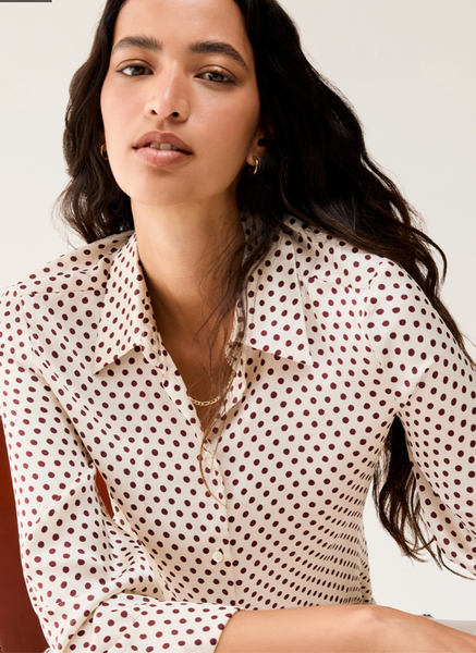Camicia pois burgundy