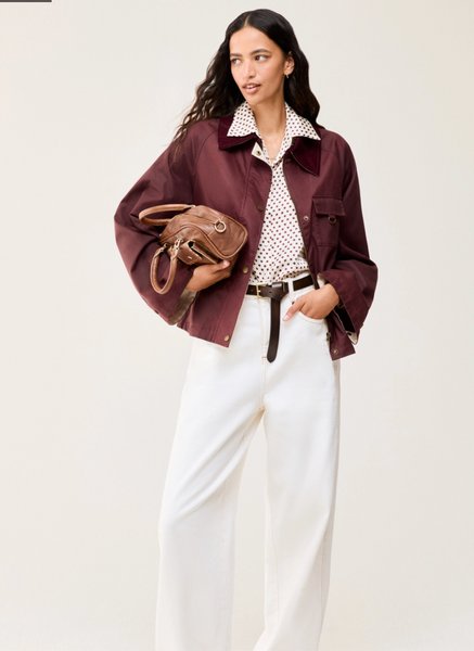 Camicia pois burgundy