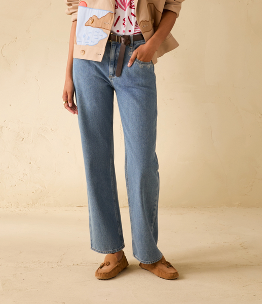 Jeans Straight con ricami