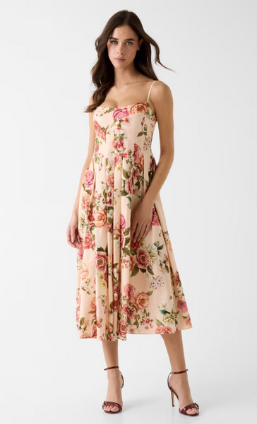 Abito bustier floreale