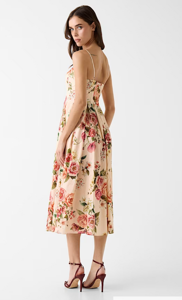 Abito bustier floreale