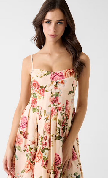 Abito bustier floreale