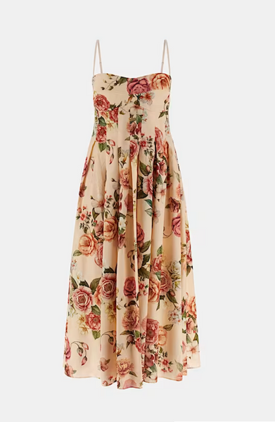 Abito bustier floreale