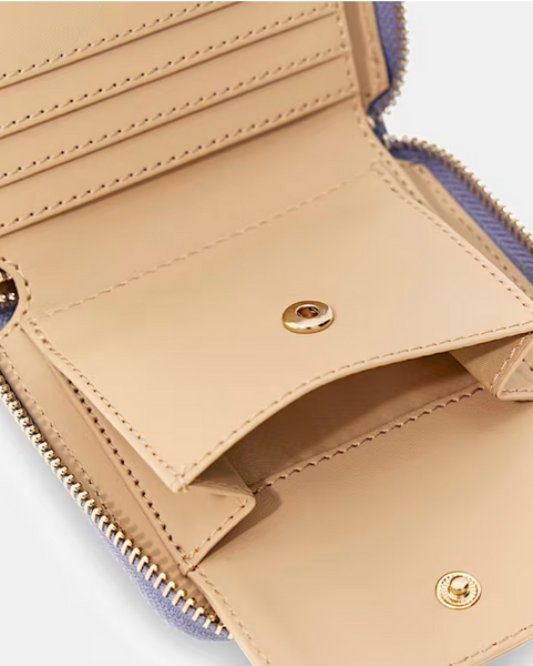 Portafoglio mini saffiano azzurro