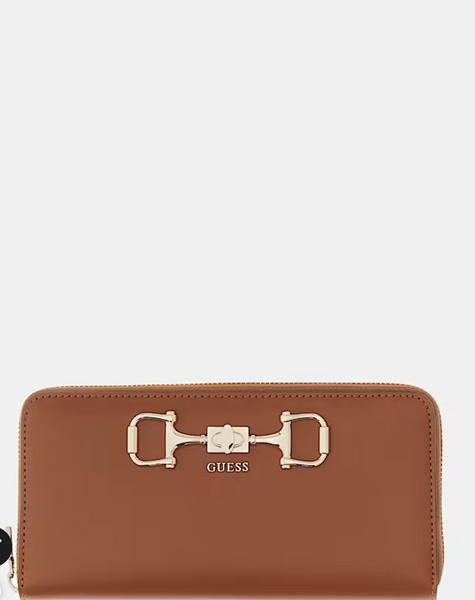 Portafoglio cognac con morsetto