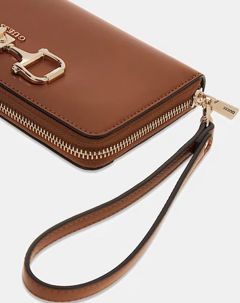 Portafoglio cognac con morsetto