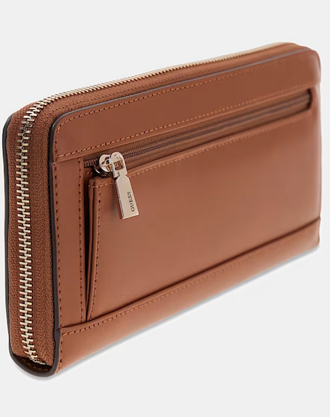 Portafoglio cognac con morsetto