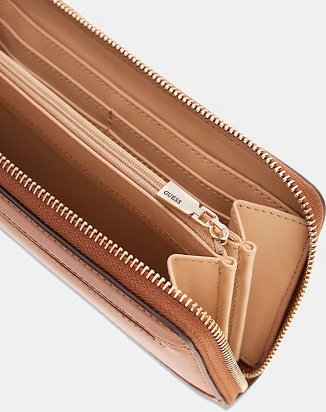 Portafoglio cognac con morsetto