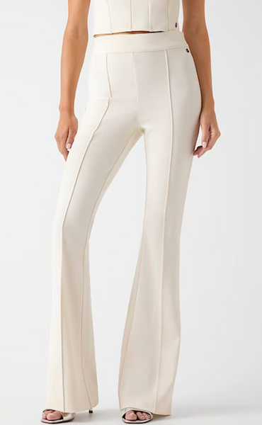 Pantalone flare panna
