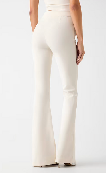 Pantalone flare panna