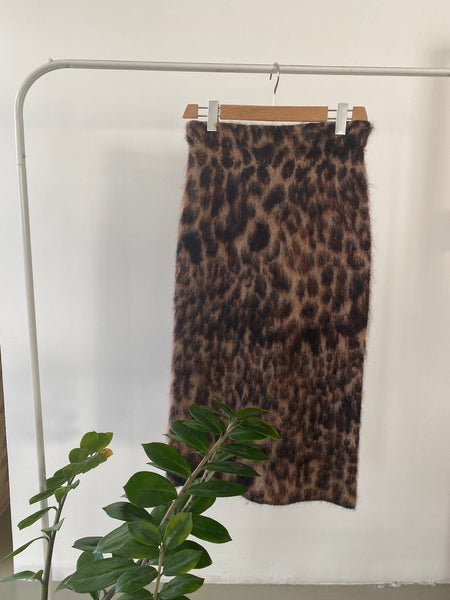 Longuette in lana maculata