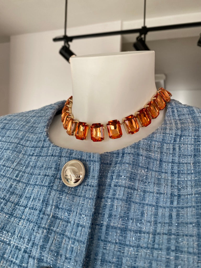 Collana pietre arancio